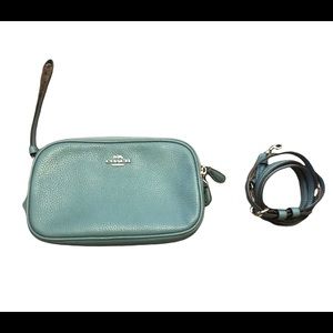 Coach Sadie Crossbody or Clutch - Seafoam